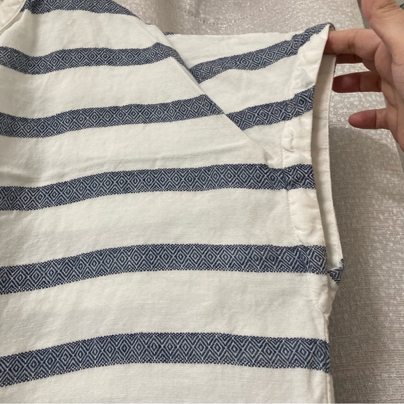 Athleta Women’s Navy and White Striped V-Neck Tunic Coverup Dress Size Large - Picture 5 of 13